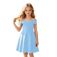 thumbnail image 1 of Kiijoy Girls Off Shoulder Party Dress Evening Gown Birthday Pageant Dresses, Sizes 6-14, 1 of 7