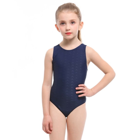 Kiijoy Girls One-Piece Swimsuit Quick Dry Stretch Bathing Suit Sporty Swimwear, Sizes 3-12