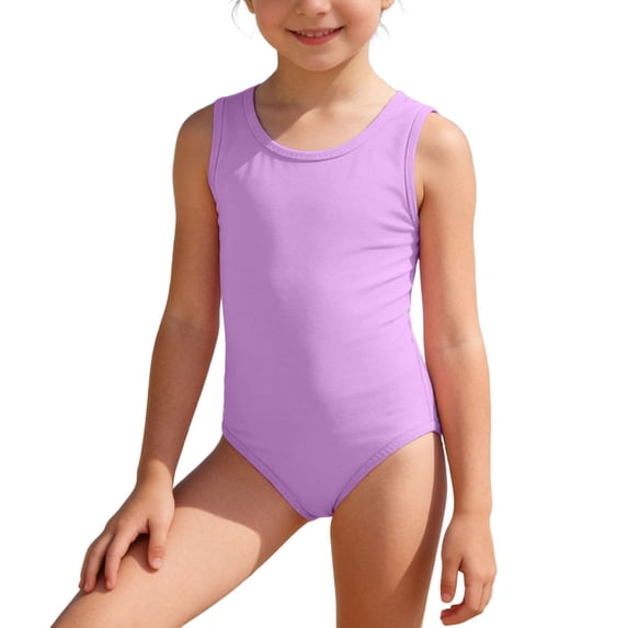 Kiijoy Girls One-Piece Swimsuit Stretch Bathing Suit Summer Beach Swimwear, Sizes 3-16