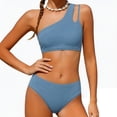 thumbnail image 1 of Kiijoy Girls One Shoulder Bikinis Beach Swimsuit Bathing Suit with Chest Pad, Sizes 7-16, 1 of 5