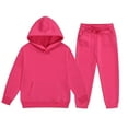 thumbnail image 1 of Kiijoy Girls Outfits Sweatsuit Solid Casual Active Hoodie Joggers Pantsuit, Sizes 10-11, 1 of 2