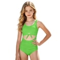 thumbnail image 1 of Kiijoy Girls Ruched Cutout One-Piece Swimsuit UPF 50+ Stretch Bathing Suit, Sizes 9-16, 1 of 4