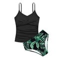 thumbnail image 1 of Kiijoy Girls Ruched Tankini Set Tropical Beach Swimsuit UPF50+ Bathing Suit, Sizes 8-16, 1 of 4