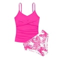 thumbnail image 1 of Kiijoy Girls Ruched Tankini Set Tropical Beach Swimsuit UPF50+ Bathing Suit, Sizes 8-16, 1 of 4