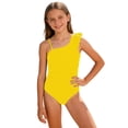 thumbnail image 1 of Kiijoy Girls Ruffle One Shoulder One-Piece Swimsuit Beach UPF 50+ Bathing Suit, Sizes 8-16, 1 of 5