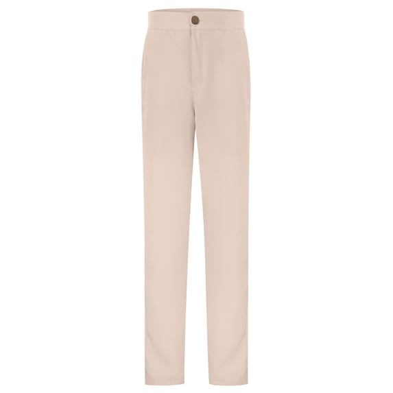 Kiijoy Girls School Uniform Pull-On Stretch Twill Pants with Pockets, Sizes 5-6