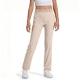 thumbnail image 1 of Kiijoy Girls School Uniform Trousers Pull-On Stretch Straight Fit Twill Pants, Sizes 5-6, 1 of 5