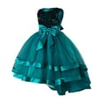 thumbnail image 1 of Kiijoy Girls Sequins Bow High Low Dress Pageant Birthday Party Formal Dress, Sizes 3-9, 1 of 3