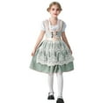 thumbnail image 1 of Kiijoy Girls Short Sleeve Blouse & Dress & Floral Lace Apron Oktoberfest 3Pcs Set, Sizes 3-12, 1 of 5