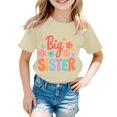 thumbnail image 1 of Kiijoy Girls Short Sleeve T-Shirt Casual Graphic Round Neck T Shirt Kids Top, Sizes 1-2, 1 of 3
