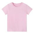 thumbnail image 1 of Kiijoy Girls Short Sleeve T-Shirt Crew Neck Cotton T Shirt Summer Casual Tee Top, 1 of 5