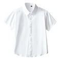thumbnail image 1 of Kiijoy Girls Short Sleeve White Shirt School Uniform Lace Button Up Shirt, Sizes 5-6, 1 of 3