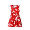 thumbnail image 1 of Kiijoy Girls Sleeveless Beach Floral Dress Summer Breathable Sundress, Sizes 8-10, 1 of 3