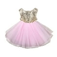 thumbnail image 1 of Kiijoy Girls Sparkly Sequins Sleeveless Dress Mesh Birthday Party Princess Dress, Sizes 2-3, 1 of 7