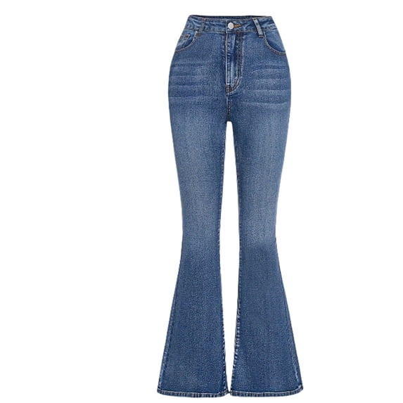 Kiijoy Girls Stretch Flared Jeans Fit Mid Rise Denim Pants for Girl, Sizes 5-6