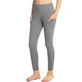 thumbnail image 1 of Kiijoy Girls Stretchy Yoga Leggings Athletic Workout Solid Tights with Pockets, Sizes 2-13, 1 of 4