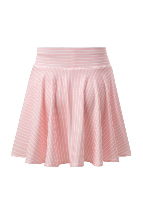 Girls Striped Running Tennis Skirt Casual Pull-On Pocket Sport Skorts, Sizes 3-16