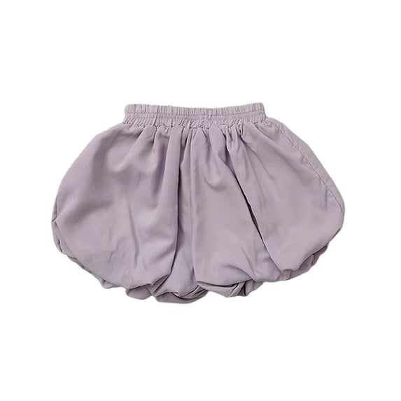 Kiijoy Girls Summer Bubble Shorts Casual Pull-On Bloomers Puffy Active Shorts, Sizes 12-18M