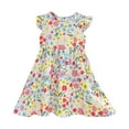 thumbnail image 1 of Kiijoy Girls Summer Dress Casual Floral Print Sleeveless A-Line Dress, Sizes 3-10, 1 of 2