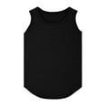 thumbnail image 1 of Kiijoy Girls Summer Everyday Tank Top Kids Solid Loose Crewneck Sleeveless Shirt, Sizes 3-14, 1 of 4