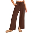 thumbnail image 1 of Kiijoy Girls Summer Pants Elastic Waist Loose Straight Leg Pants Soft Slacks, Sizes 5-6, 1 of 8