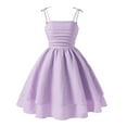 thumbnail image 1 of Kiijoy Girls Summer Spaghetti Strap Dress Sleeveless Strappy Smocked Dress, Sizes 8-12, 1 of 8