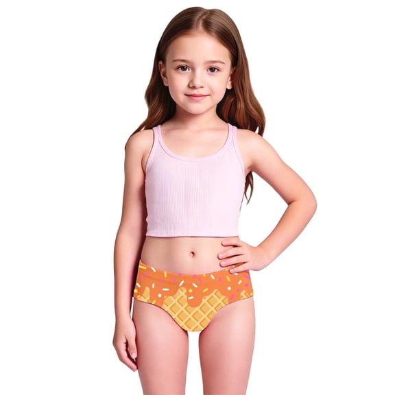 Kiijoy Girls Swim Trunks Stretch Quick Drying Bikini Bottom Swimwear Shorts, Sizes 2-8