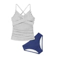 thumbnail image 1 of Kiijoy Girls Tankini Swimsuit Padded Ruched Bathing Suit UPF 50+ Swimwear, Sizes 10-11, 1 of 2