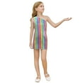 thumbnail image 1 of Kiijoy Girls Trendy Sequins One Shoulder Bodycon Dress Summer Sleeveless Dress, Sizes 3-16, 1 of 3