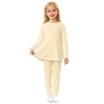 thumbnail image 1 of Kiijoy Girls Two Piece Outfits Casual Solid Long Sleeve Top Pants Clothes Set, Size 3-12, 1 of 4