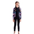 thumbnail image 1 of Kiijoy Girls UPF 50+ Long Sleeve Rash Guard Surfing Suit One-Piece Swimsuit, Sizes 7-12, 1 of 8