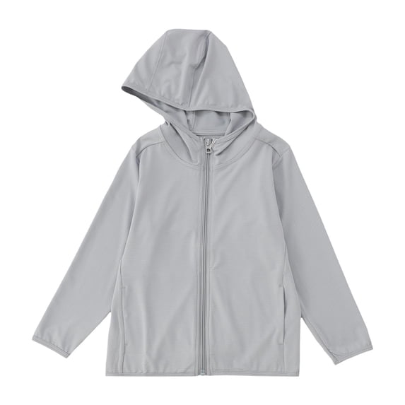Kiijoy Girls UPF 50+ Sun Protective Jacket Lightweight Long Sleeve Sun Hoodie, 9-10 Years