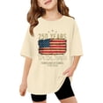 thumbnail image 1 of Kiijoy Girls USA 250th Anniversary Graphic Tee Independence Day Short Sleeve T-Shirt, Sizes 3-14, 1 of 3