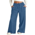 thumbnail image 1 of Kiijoy Girls Wide Leg Jeans High Rise Baggy Soft Denim Pants with Drawstring, Sizes 10-11, 1 of 4
