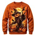 thumbnail image 1 of Kiijoy Halloween Boy Sweatshirt Fall Crewneck Long Sleeve Pullover, Orange, Sizes 2-3T, 1 of 3