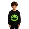 thumbnail image 1 of Kiijoy Halloween Boys Glow In The Dark Sweatshirt Crew Neck Pullover, Black, Sizes 12-24M, 1 of 3