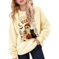 thumbnail image 1 of Kiijoy Halloween Graphic Sweatshirt for Girls Fall Cozy Pullover Top, Beige, Sizes 2-3T, 1 of 3