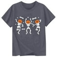thumbnail image 1 of Kiijoy Halloween Graphic Tee for Boys Skeleton Short Sleeve Crew Neck T Shirt, Sizes 3-4, 1 of 2
