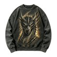 thumbnail image 1 of Kiijoy Halloween Sweatshirt for Boys Dragon Graphic Crewneck Pullover, Black, Sizes 2-3T, 1 of 3