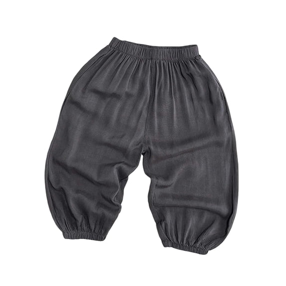 Kiijoy Boys Baggy Jogger Pants Cotton Breathable Solid Casual Pants, Sizes 18-24M