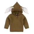 thumbnail image 1 of Kiijoy Boys Bunny Ear Hooded Sweater Cute Fall Knitted Pullover Top, Sizes 18-24M, 1 of 7