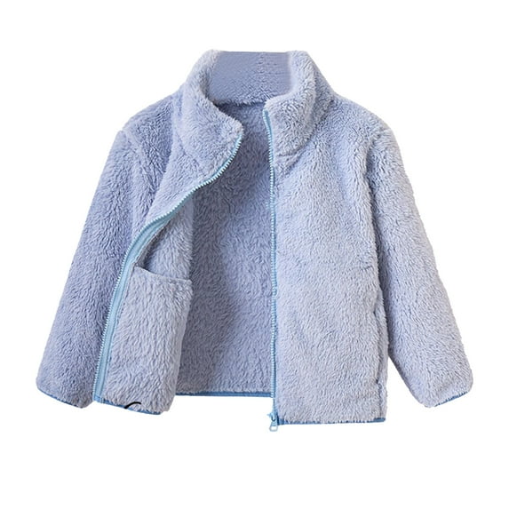 Kiijoy Boys Full Zip Jacket Winter Warm Solid Coat Outerwear, Sizes 18-24M