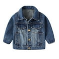 thumbnail image 1 of Kiijoy Boys Long Sleeve Denim Jacket Casual Button Down Shirt Coat, Sizes 12-18M, 1 of 8