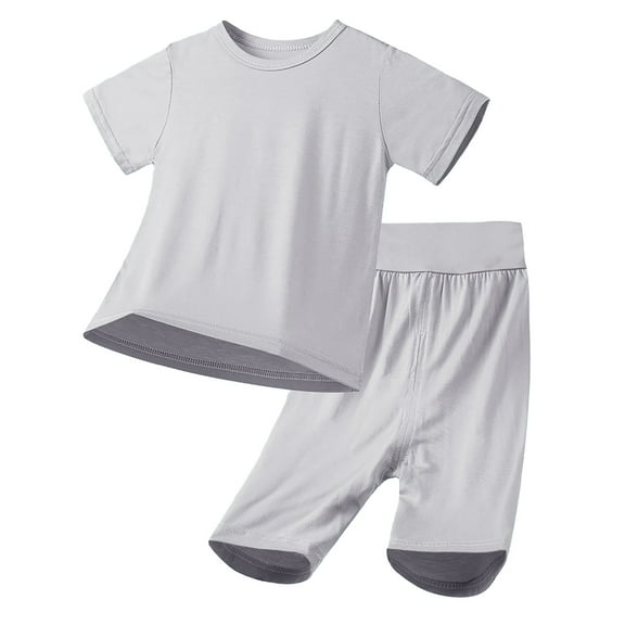 Kiijoy Infant Boys Pajamas Sleepwear Lightweight Short Sleeve T-Shirt High Rise Shorts Set, Sizes 6-12M