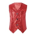 thumbnail image 1 of Kiijoy Boys Sequin Glitter Vest Party Carnival Sleeveless Top Dance Waistcoat, Sizes 12-18M, 1 of 4