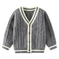 thumbnail image 1 of Kiijoy Infant Boys Solid Knit Sweater Fall Winter Long Sleeve Button Cardigan, Sizes 18-24M, 1 of 7