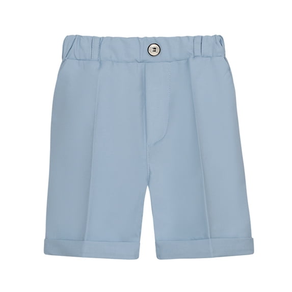 Kiijoy Boys Tailored Shorts Solid Color Flat Front Suit Shorts, Sizes 12-24 Months