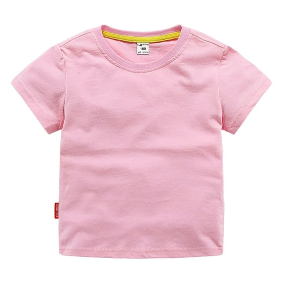 Kiijoy Boys Tee Cotton Solid Short Sleeve Basic T Shirt Undershirt, Sizes 12-18M