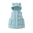 thumbnail image 1 of Kiijoy Boys Winter Warm Padded Vest Bear Ears Hooded Vest Outerwear, Sizes 12-18M, 1 of 3