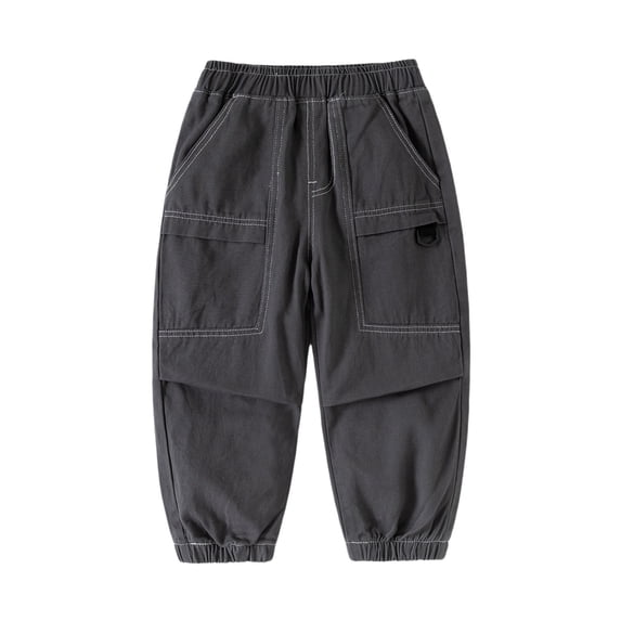 Kiijoy Infant Boys Woven Cargo Pants Kids Stylish Loose Pull On Jogger Pants, Sizes 18-24M